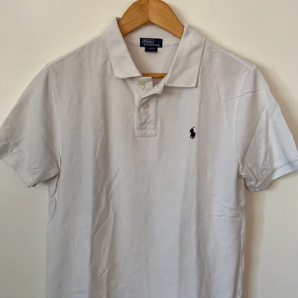 Ralph Lauren Teens Polo Shirt White AU14-16 Cotton Pre Owned GC - Picture 4 of 11